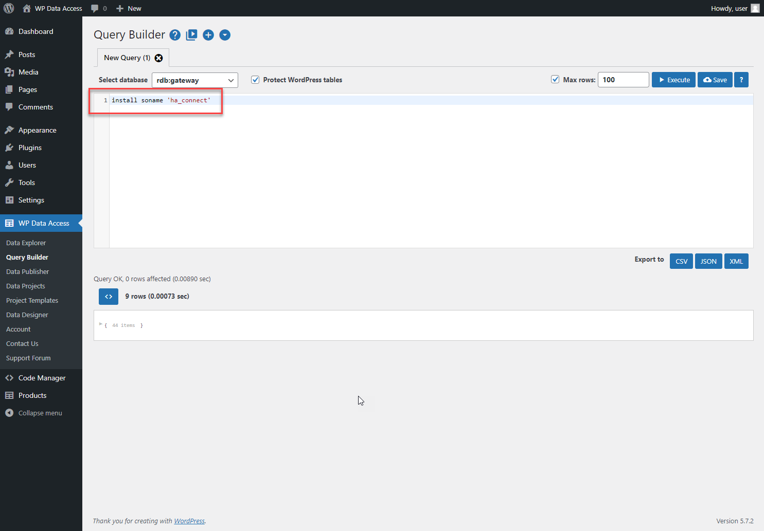 WP Data Access - MariaDB CONNECT Engine